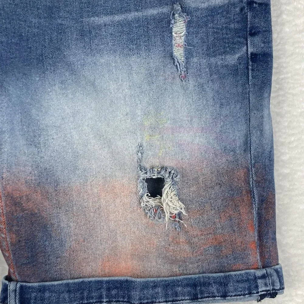Rockstar Original Ultra Slim Natural Selection Project Distressed Shorts Size 40